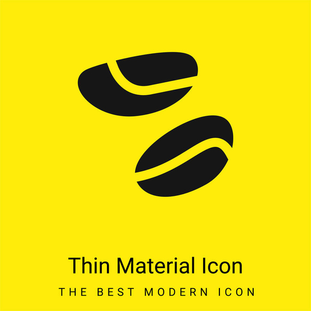 Brazilië Noten minimale helder geel materiaal icoon - Vector, afbeelding