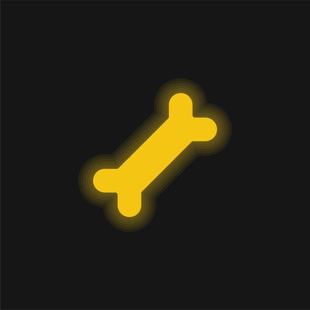 Желтый светящийся неоновый значок - Вектор,изображение