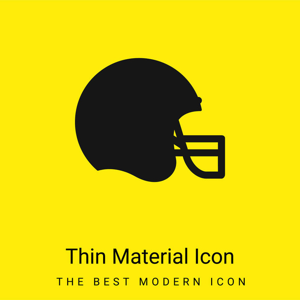 American Football minimale leuchtend gelbe Material-Ikone - Vektor, Bild