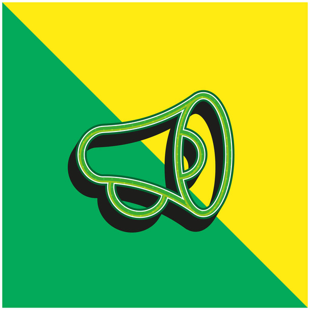 Ανακοίνωση Πράσινο και κίτρινο σύγχρονο 3d διάνυσμα εικονίδιο λογότυπο - Διάνυσμα, εικόνα