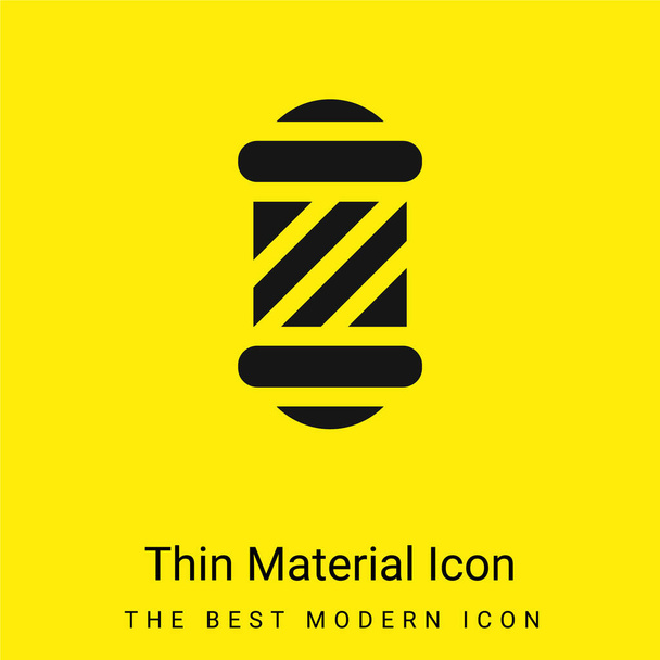 Friseurladen minimale leuchtend gelbe Materialsymbole - Vektor, Bild
