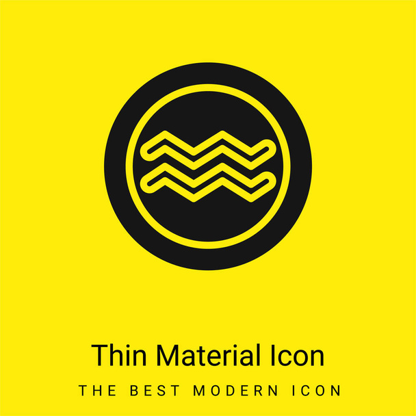 Vodnář minimální jasně žlutá ikona materiálu - Vektor, obrázek