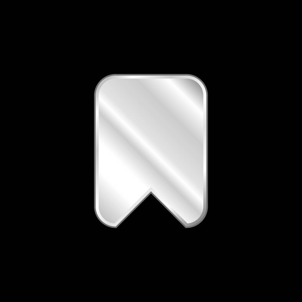 Big Black Símbolo de interfaz redondeado sólido plateado icono metálico - Vector, Imagen