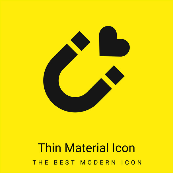 Attraction minimale icône de matériau jaune vif - Vecteur, image
