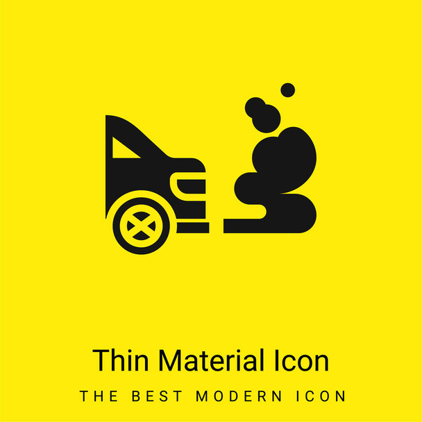 Znečištění vzduchu minimální jasně žlutá ikona materiálu - Vektor, obrázek