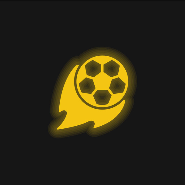 Кулькова жовта сяюча неонова піктограма
 - Вектор, зображення
