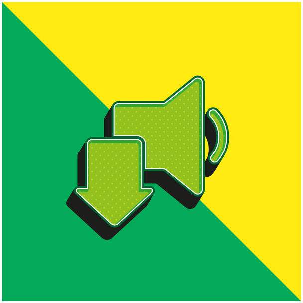 Strzałka Zielony i żółty nowoczesny ikona wektora 3D logo - Wektor, obraz