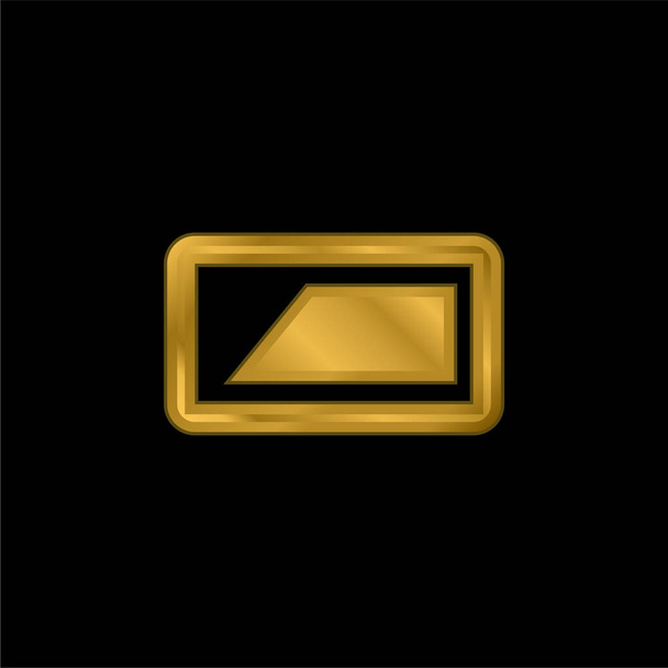 Επίχρυσο μεταλλικό εικονίδιο μπαταρίας ή διάνυσμα λογότυπου - Διάνυσμα, εικόνα