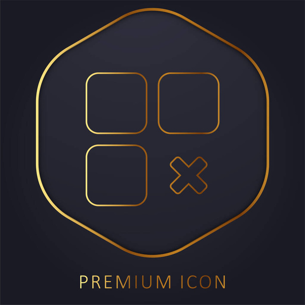 Приложение Золотая линия премиум логотип или значок - Вектор,изображение