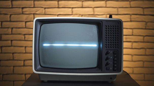 Foto des Retro-Fernsehers mit analogem Fernsehen - Foto, Bild