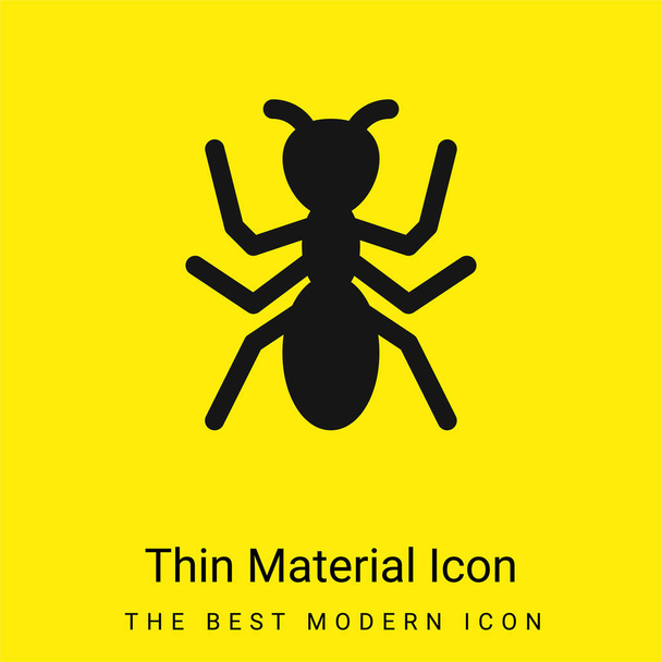 Ant minimal bright yellow material icon - Vector, Image