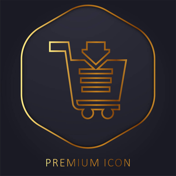 Logo o icona premium della linea dorata - Vettoriali, immagini