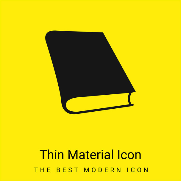 Libro para el estudio de lectura mínimo icono de material amarillo brillante - Vector, Imagen