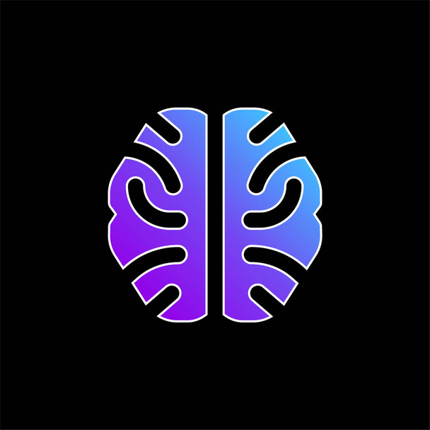 Cerebro azul gradiente vector icono - Vector, imagen