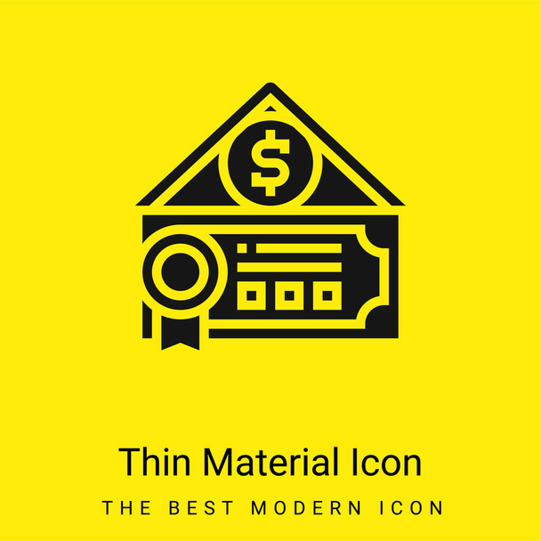 Legame icona materiale giallo brillante minimale - Vettoriali, immagini