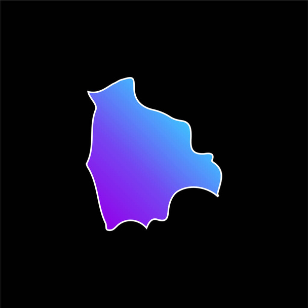 Icône vectorielle dégradé bleu Bolivie - Vecteur, image