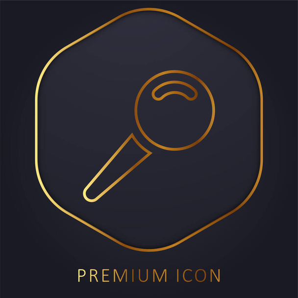 Big Pin linha dourada logotipo premium ou ícone - Vetor, Imagem