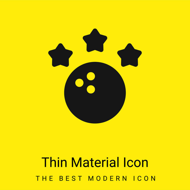 Bowling minimaal helder geel materiaal icoon - Vector, afbeelding