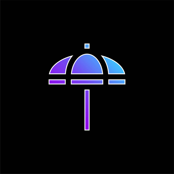 Strand esernyő kék gradiens vektor ikon - Vektor, kép