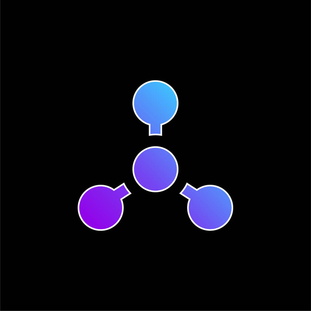 Biology blue gradient vector icon - Vector, Image