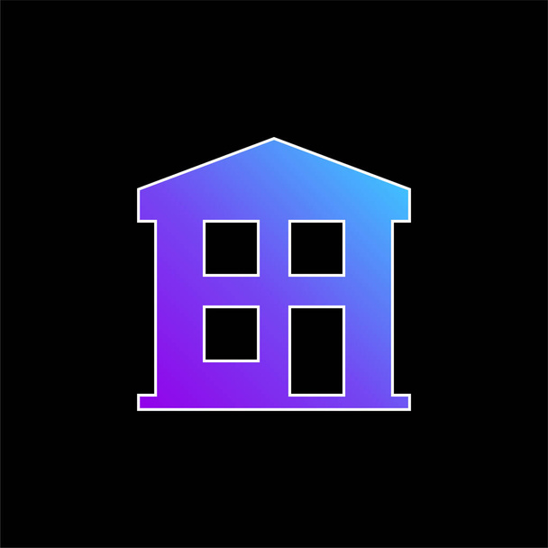 Apartament niebieski gradient wektor ikona - Wektor, obraz