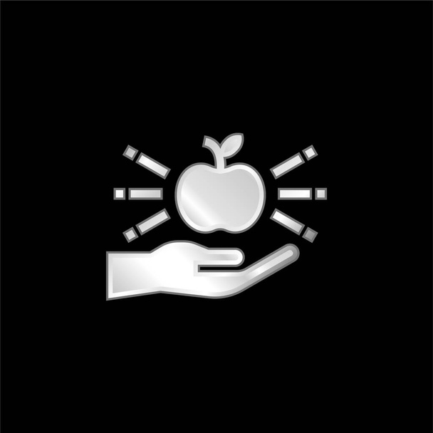 Яблуневе срібло на металевій іконі - Вектор, зображення