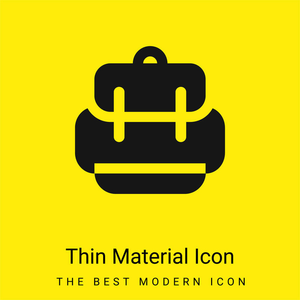 Sırt çantası en az sarı malzeme simgesi - Vektör, Görsel