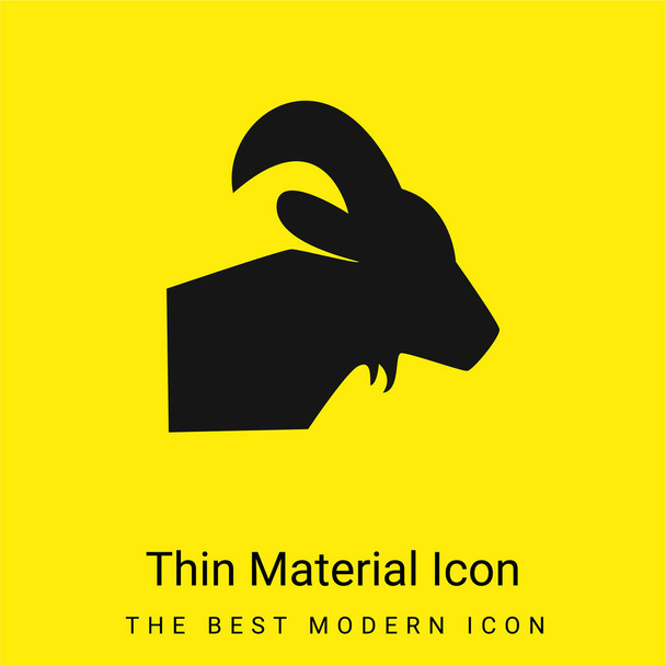 Baran Znak zodiaku Symbol minimalny jasnożółty materiał ikona - Wektor, obraz