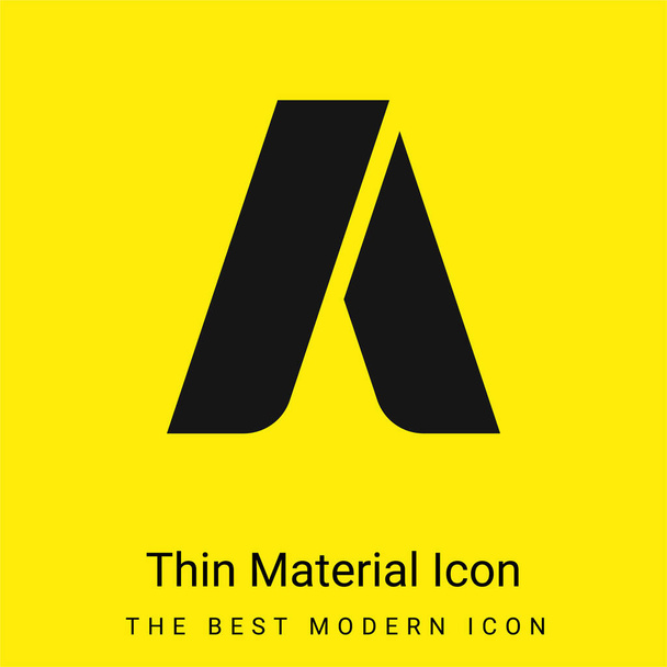 Adwords minimal bright yellow material icon - Vector, Image