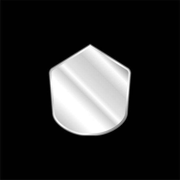 Černá polygonální Tvar stříbrná pokovená kovová ikona - Vektor, obrázek