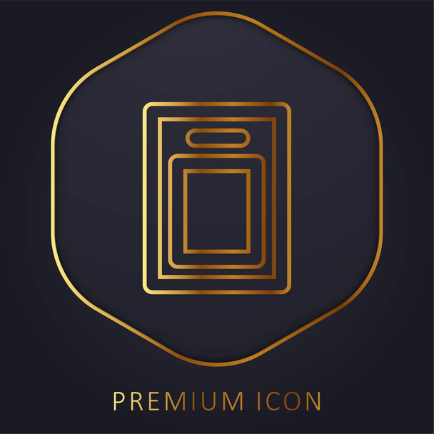 Junta de línea de oro logotipo premium o icono - Vector, Imagen
