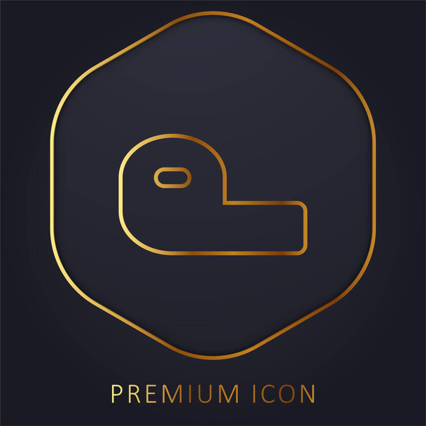 Премиальный логотип или иконка золотой линии - Вектор,изображение