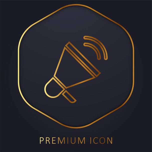 Werbung goldene Linie Premium-Logo oder Symbol - Vektor, Bild