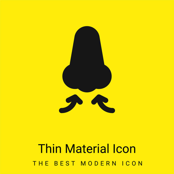 Respiro minimale brillante icona materiale giallo - Vettoriali, immagini