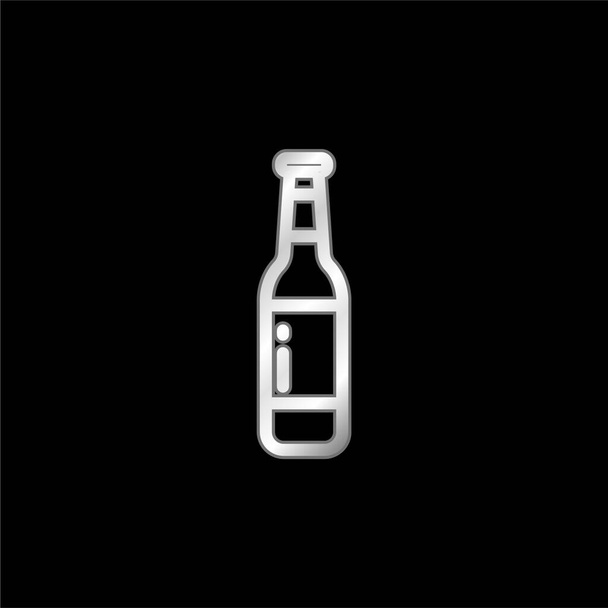 Bier versilbert Metallic-Symbol - Vektor, Bild