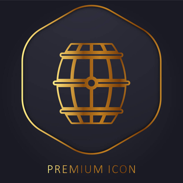 Barile linea dorata logo premium o icona - Vettoriali, immagini