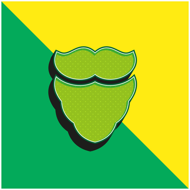 Barbe Vert et jaune moderne icône vectorielle 3d logo - Vecteur, image