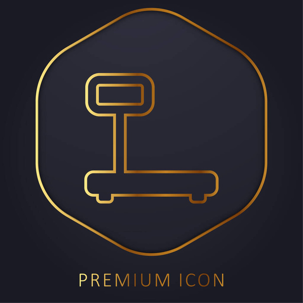 Big Scale golden line premium logo or icon - Vector, Image