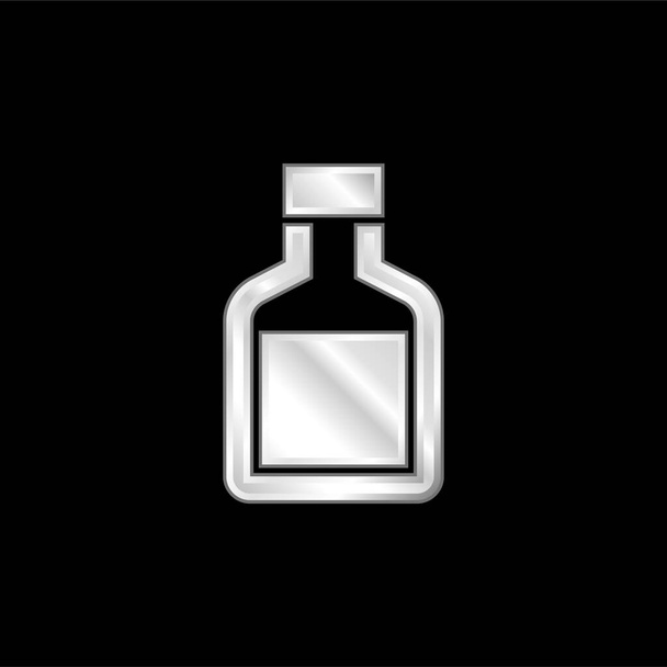 Srebrna ikona metaliczna butelki - Wektor, obraz