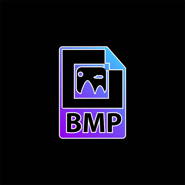 Formato de arquivo BMP Símbolo ícone de vetor gradiente azul - Vetor, Imagem