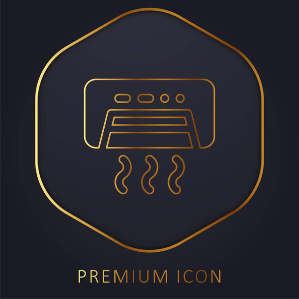 Klimaanlage goldene Linie Premium-Logo oder Symbol - Vektor, Bild