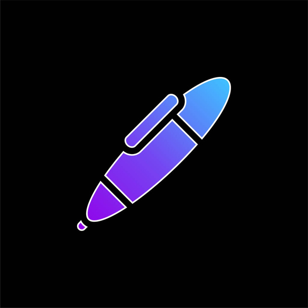 Big Pen blue gradient vector icon - Vector, Image