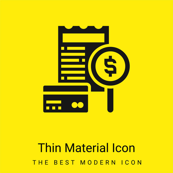 Účtování minimální jasně žlutý materiál ikona - Vektor, obrázek