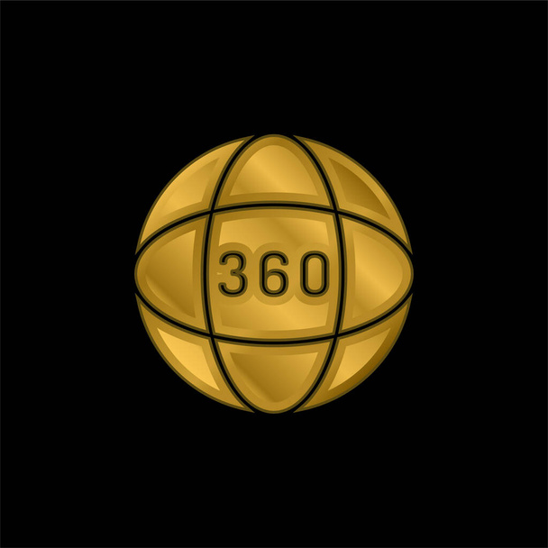 Winkel vergoldet metallisches Symbol oder Logo-Vektor - Vektor, Bild