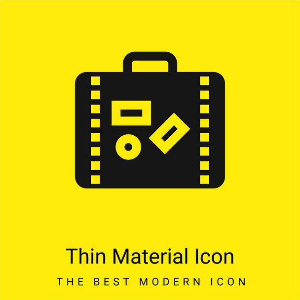 ブリーフケース最小明るい黄色の材料アイコン - ベクター画像