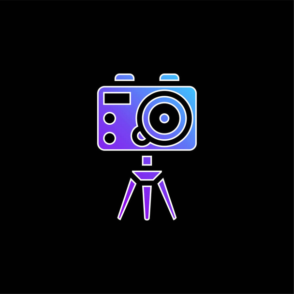 アクションカメラ青グラデーションベクトルアイコン - ベクター画像