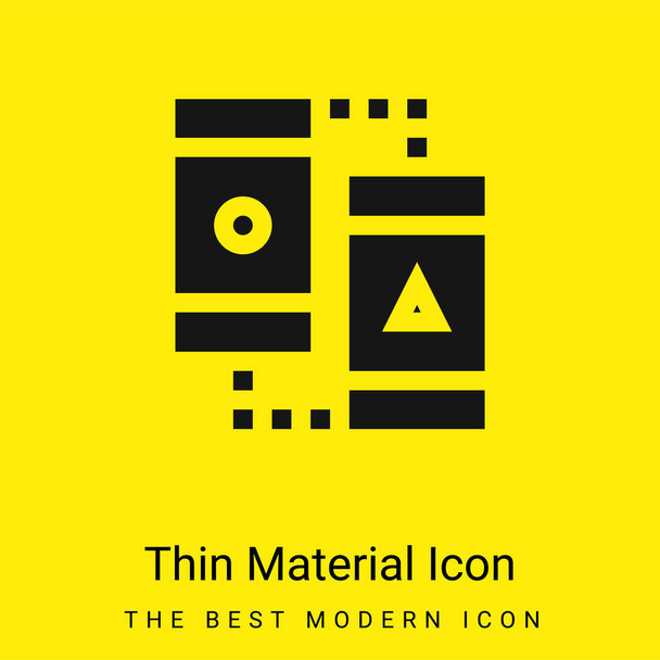 Ab Minimális élénk sárga anyag ikon vizsgálata - Vektor, kép