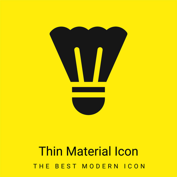 Badminton minimale leuchtend gelbe Material Symbol - Vektor, Bild