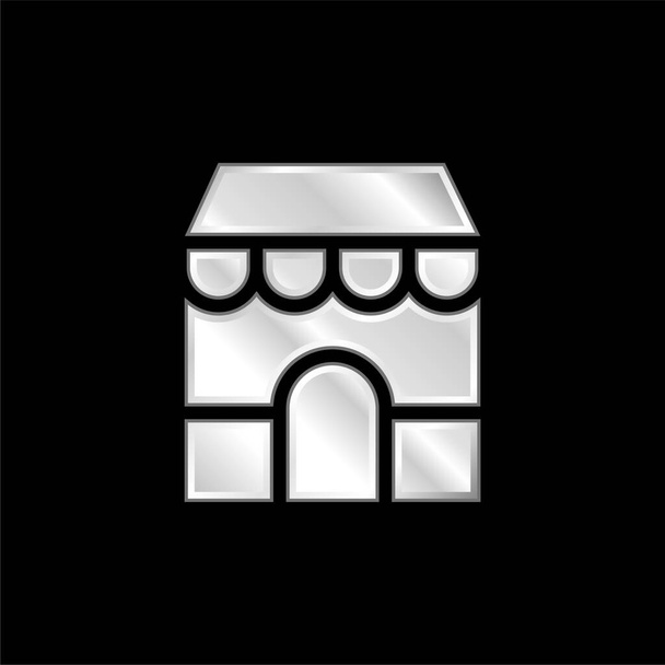 App Store ícone metálico banhado a prata - Vetor, Imagem