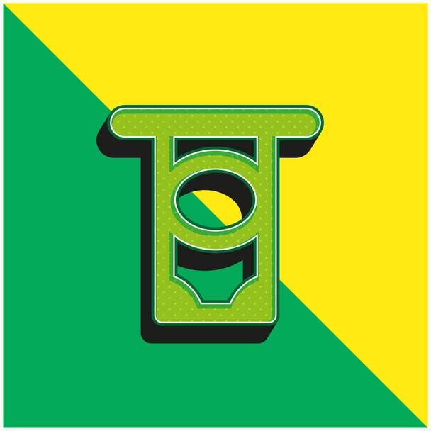 Atm Green and yellow modern 3d vector icon logo - Vector, Image